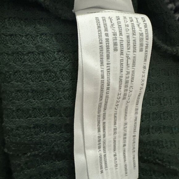 Abercrombie & Fitch waffle cropped Green long sleeve size XL - Picture 5 of 6